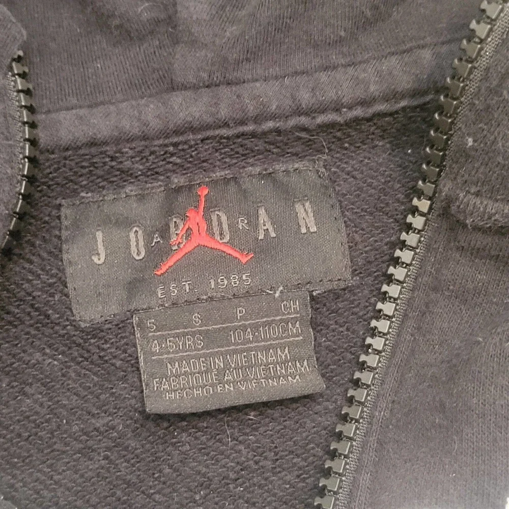 VTG Nike‎ Air Jordan Boys 4-5 Years Kids Zip Jumpman Sweatshirt Hoodie Youth